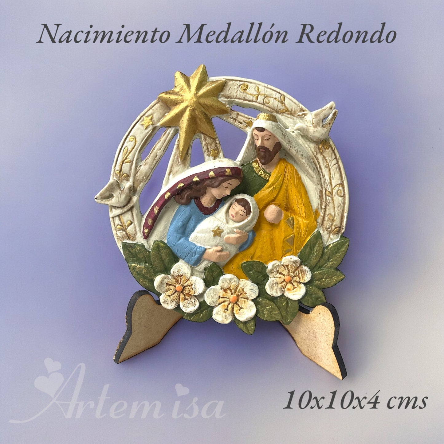 Nacim Medallon Redondo Blanco
