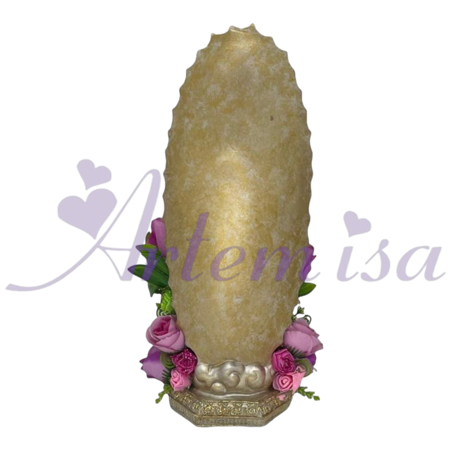 Virgen Grande Guadalupe Con Flores