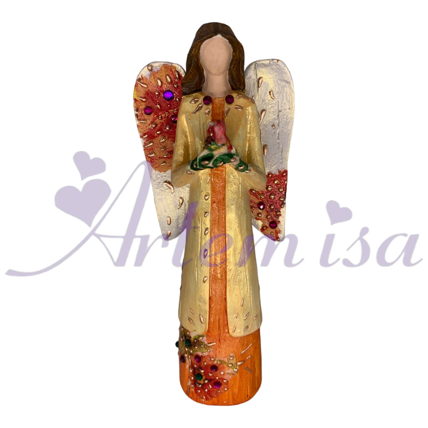 Angel Virtud Generosidad Rojo Uriel Pequeño