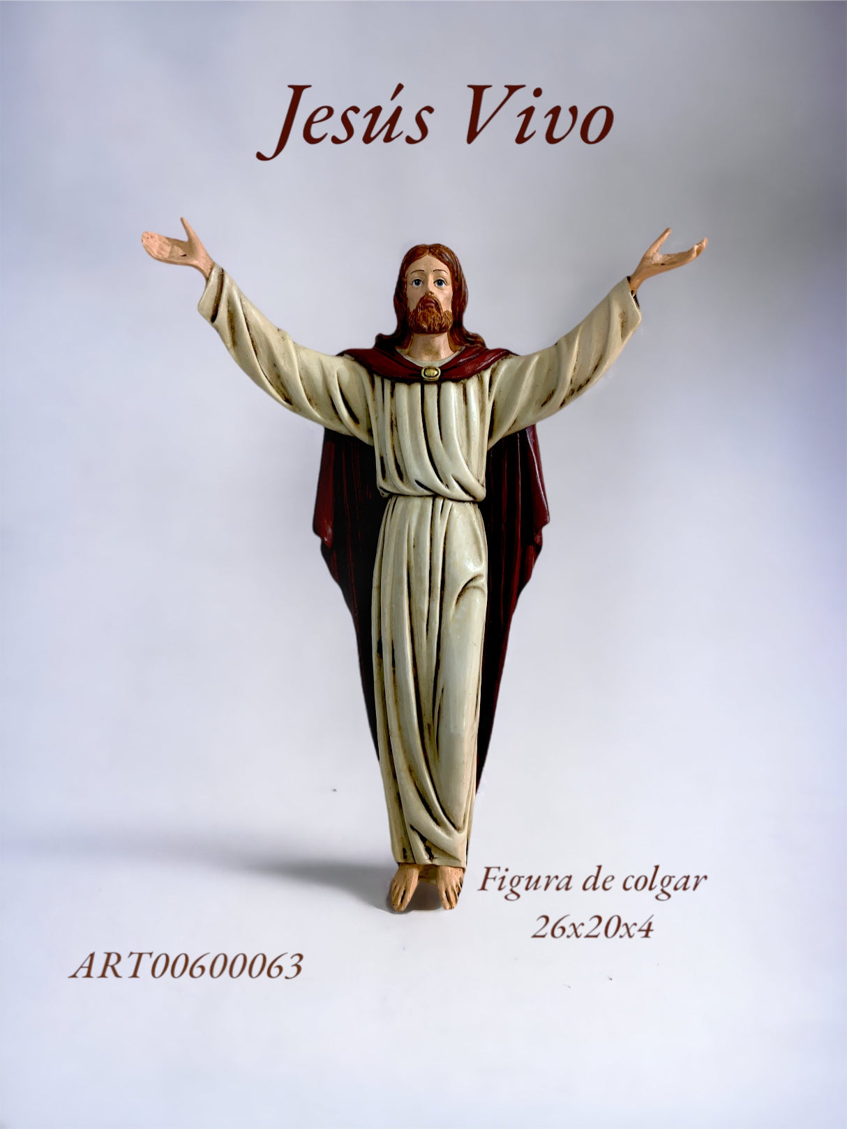 Jesus Vivo Sin Cruz Colgar