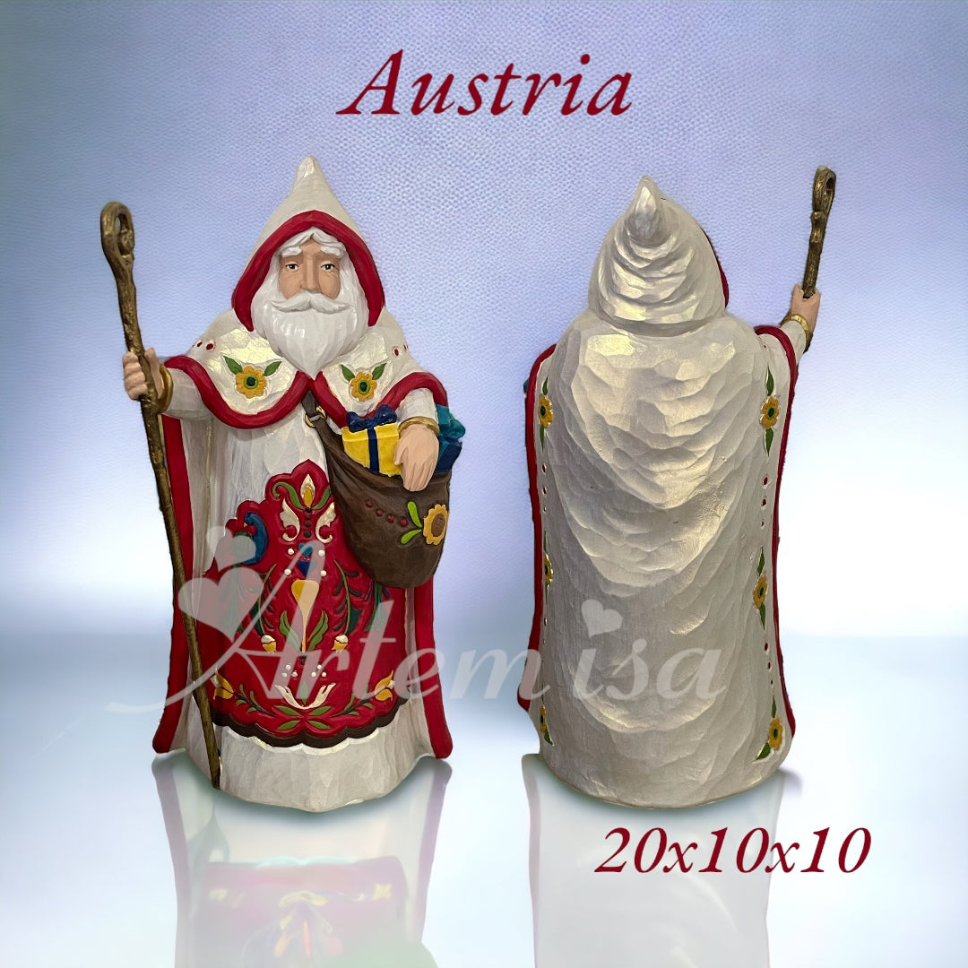 Papa Noel Austria - Decoración Navideña Tradicional