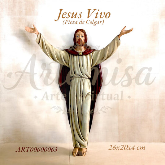 Jesus Vivo Sin Cruz Colgar