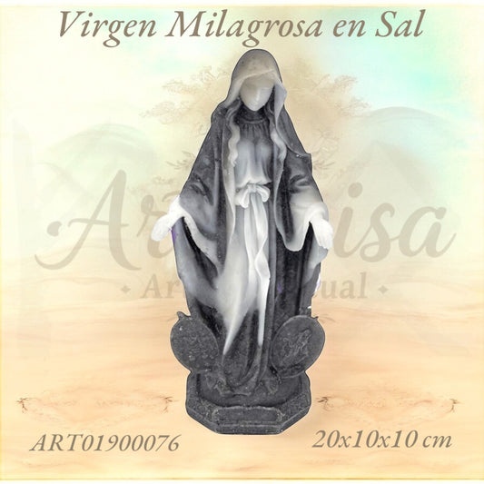Virgen Milagrosa en Sal de Zipaquirá 20 cms- Símbolo Sagrado de Pureza y Protección